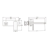G#2(Gold) Fienza Tono Urban Brass Basin/Bath Wall Mixer Set with Rectangular Plate, 200mm Outlet