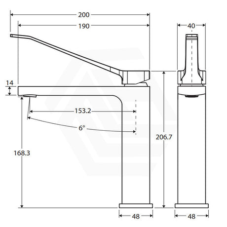 Fienza Tono Care Lead Free Brass Medium Basin Mixer Tap