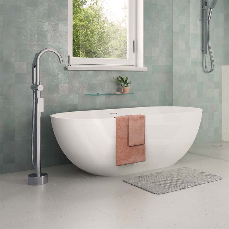 Fienza Tono Floor Mounted Solid Brass Bath Mixer With Hand Shower Variant Colour Available