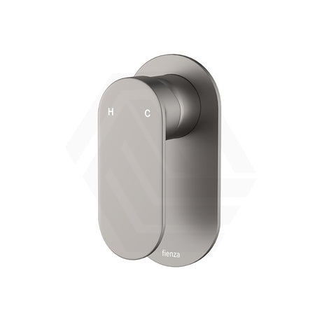 Fienza Empire Slim Stainless Steel Wall Mixer, Oval Plate Variant Colour Available