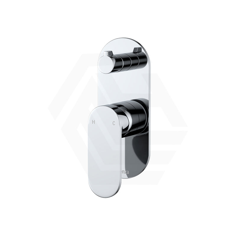 Fienza Empire Slim Vertical Wall Diverter Mixer with Large Oval Plate Variant Colour Available