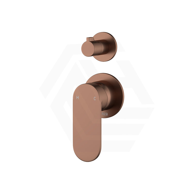 Fienza Empire Slim Vertical Wall Diverter Mixer Small Round Plates Variant Colour Available