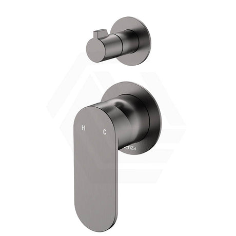 Fienza Empire Slim Vertical Wall Diverter Mixer Small Round Plates Variant Colour Available