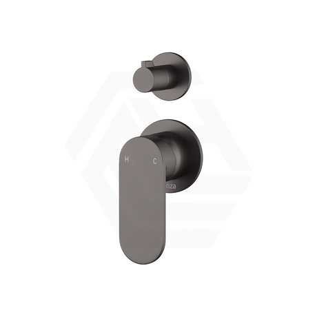 Fienza Empire Slim Vertical Wall Diverter Mixer Small Round Plates Variant Colour Available