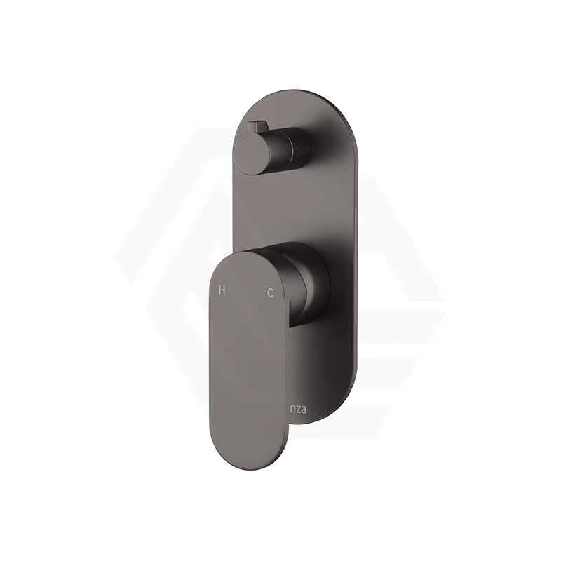 Fienza Empire Slim Vertical Wall Diverter Mixer with Large Oval Plate Variant Colour Available