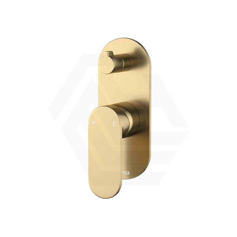 Fienza Empire Slim Vertical Wall Diverter Mixer with Large Oval Plate Variant Colour Available