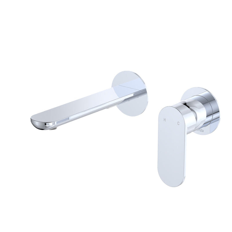 Fienza Empire Slim 160/200mm Outlet Basin/Bath Wall Mixer Set Round Plates Variant Colour Available