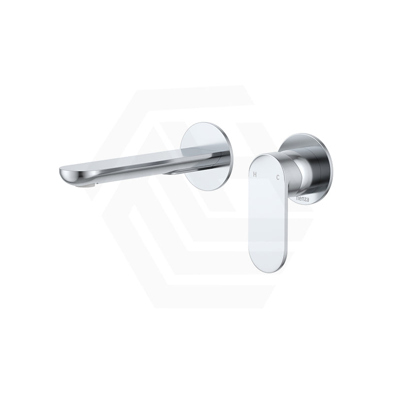 Fienza Empire Slim 160/200mm Outlet Basin/Bath Wall Mixer Set Round Plates Variant Colour Available