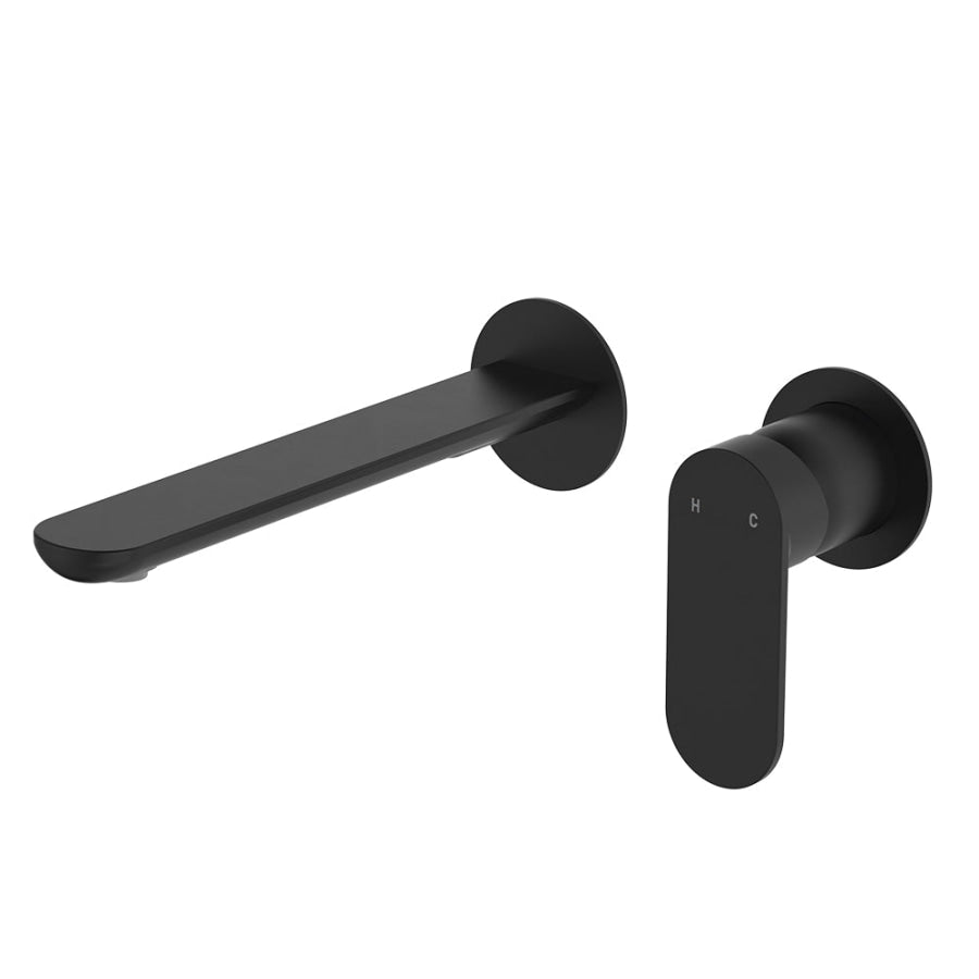 Fienza Empire Slim 160/200mm Outlet Basin/Bath Wall Mixer Set Round Plates Variant Colour Available