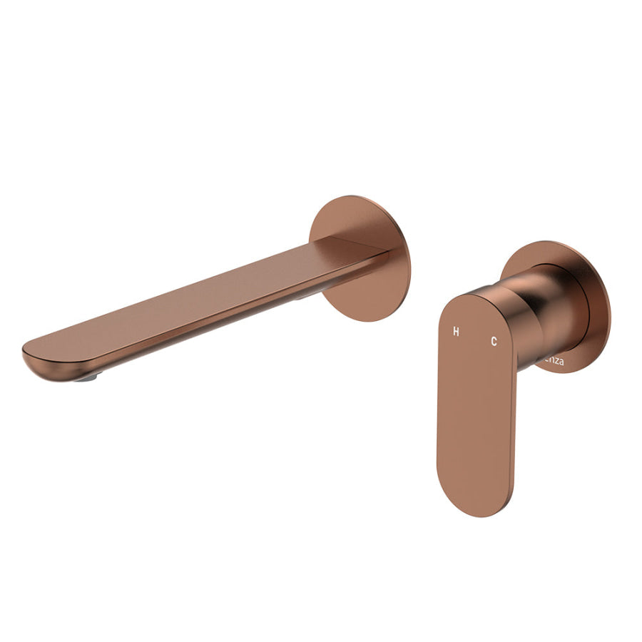 Fienza Empire Slim 160/200mm Outlet Basin/Bath Wall Mixer Set Round Plates Variant Colour Available