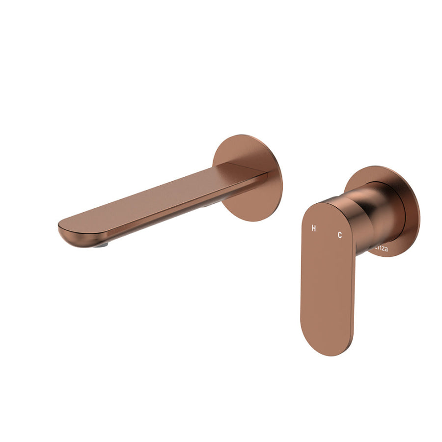 Fienza Empire Slim 160/200mm Outlet Basin/Bath Wall Mixer Set Round Plates Variant Colour Available