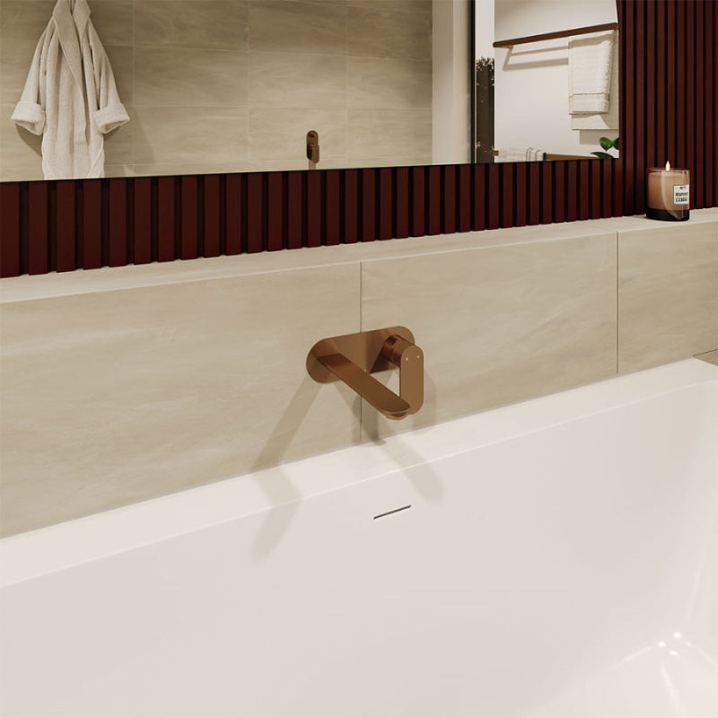 Fienza Empire Slim 160/200mm Outlet Basin/Bath Wall Mixer Set Round Plates Variant Colour Available