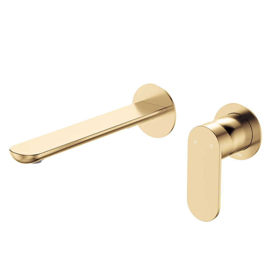 Fienza Empire Slim 160/200mm Outlet Basin/Bath Wall Mixer Set Round Plates Variant Colour Available