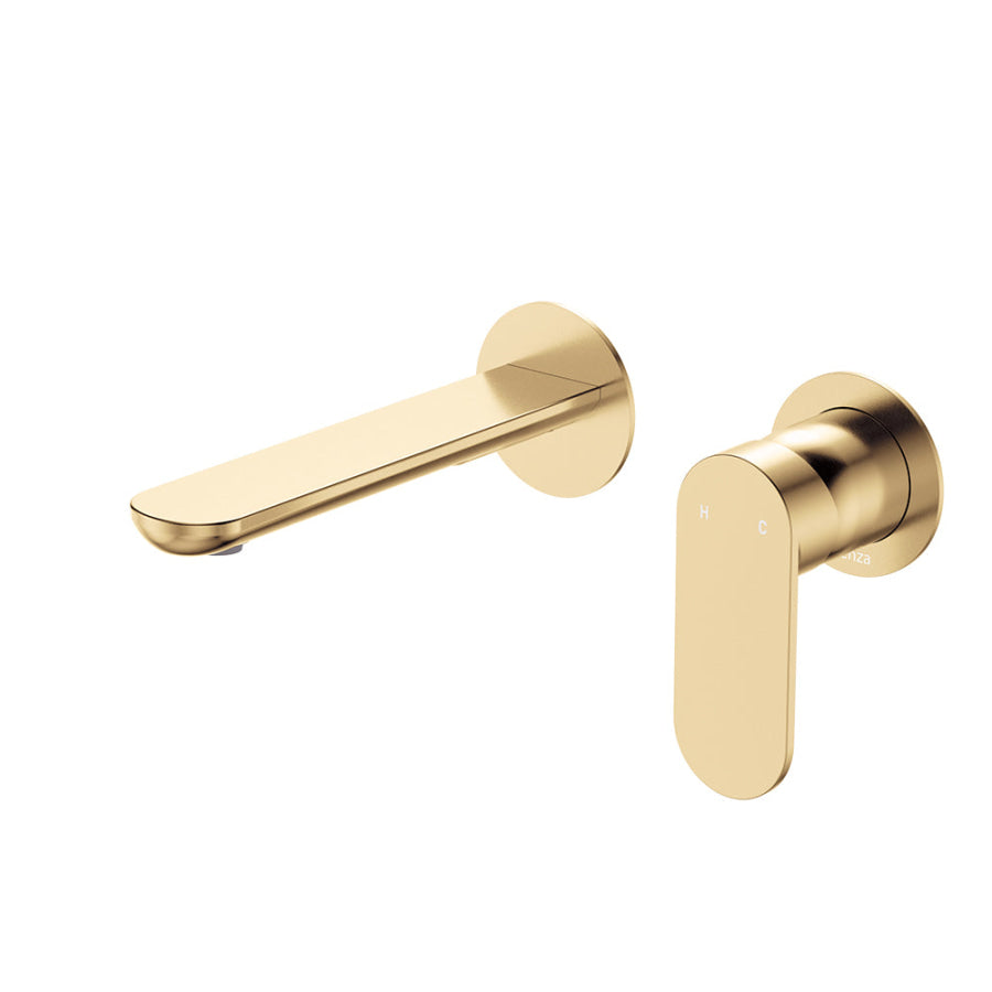 Fienza Empire Slim 160/200mm Outlet Basin/Bath Wall Mixer Set Round Plates Variant Colour Available