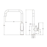 Fienza Empire Slim Swivel Kitchen Sink Mixer Tap Stainless Steel 5 Colours Available