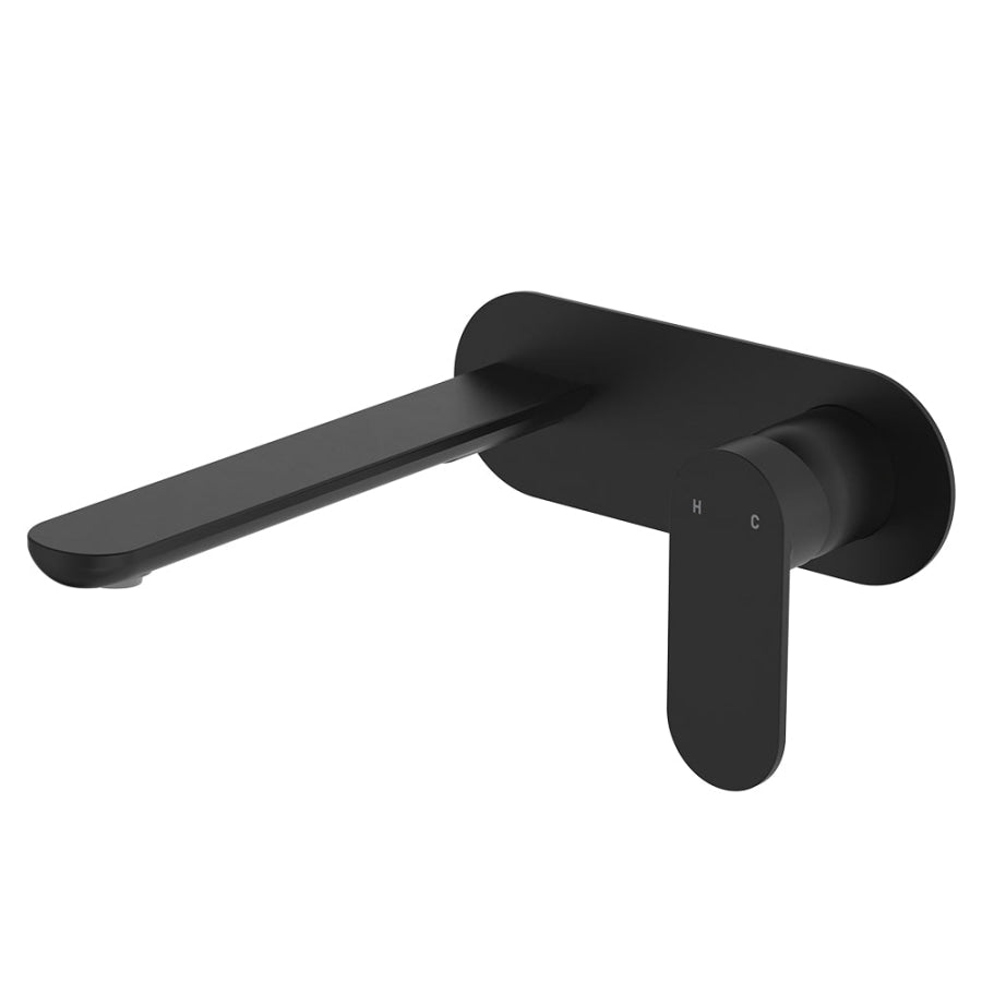 Fienza Empire Slim 160/200mm Outlet Basin/Bath Wall Mixer Set Oval Plate Variant Colour Available