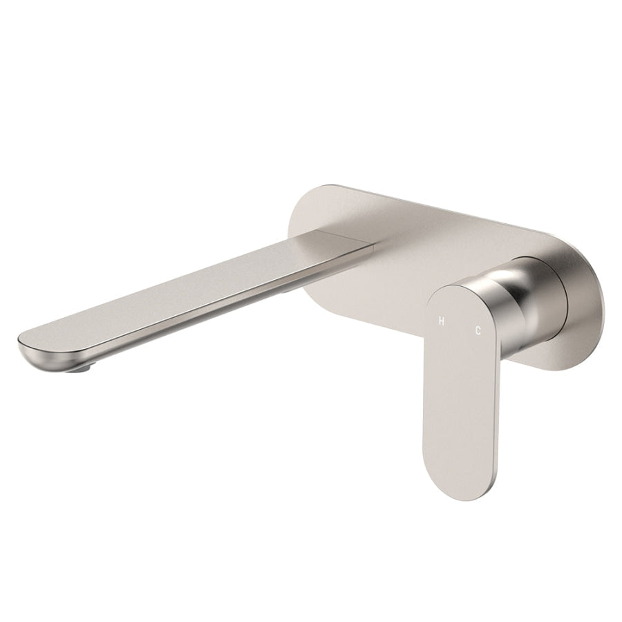 Fienza Empire Slim 160/200mm Outlet Basin/Bath Wall Mixer Set Oval Plate Variant Colour Available