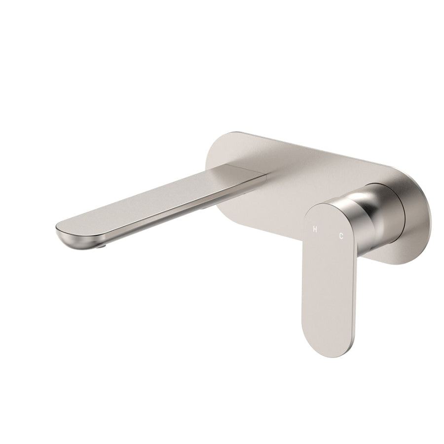 Fienza Empire Slim 160/200mm Outlet Basin/Bath Wall Mixer Set Oval Plate Variant Colour Available