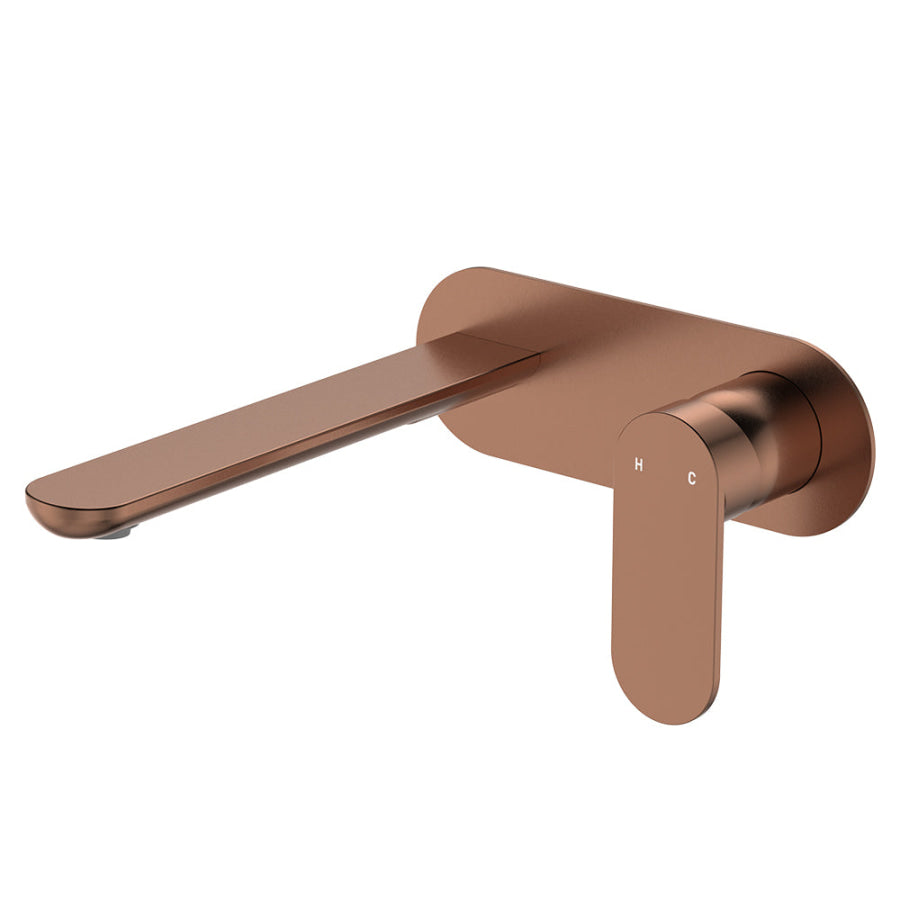 Fienza Empire Slim 160/200mm Outlet Basin/Bath Wall Mixer Set Oval Plate Variant Colour Available