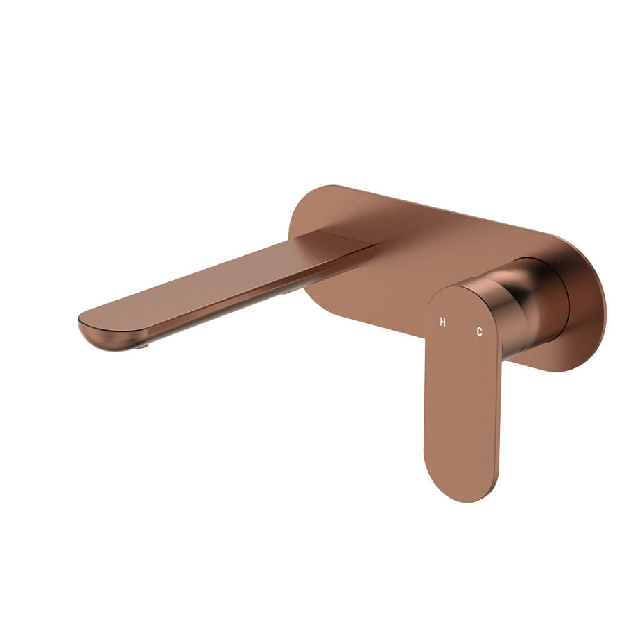 Fienza Empire Slim 160/200mm Outlet Basin/Bath Wall Mixer Set Oval Plate Variant Colour Available