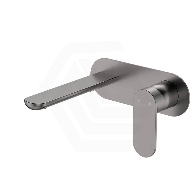 160/200mm Fienza Empire Slim Outlet Basin/Bath Wall Mixer Set Oval Plate Variant Colour Available