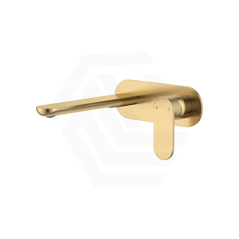 Fienza Empire Slim 160/200mm Outlet Basin/Bath Wall Mixer Set Oval Plate Variant Colour Available