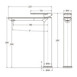 Fienza Empire Slim Cold Start Tall Basin Mixer Variant Colour Available