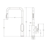 Fienza Empire Slim Swivel Pull Out Kitchen Sink Mixer Tap 5 Colours Available