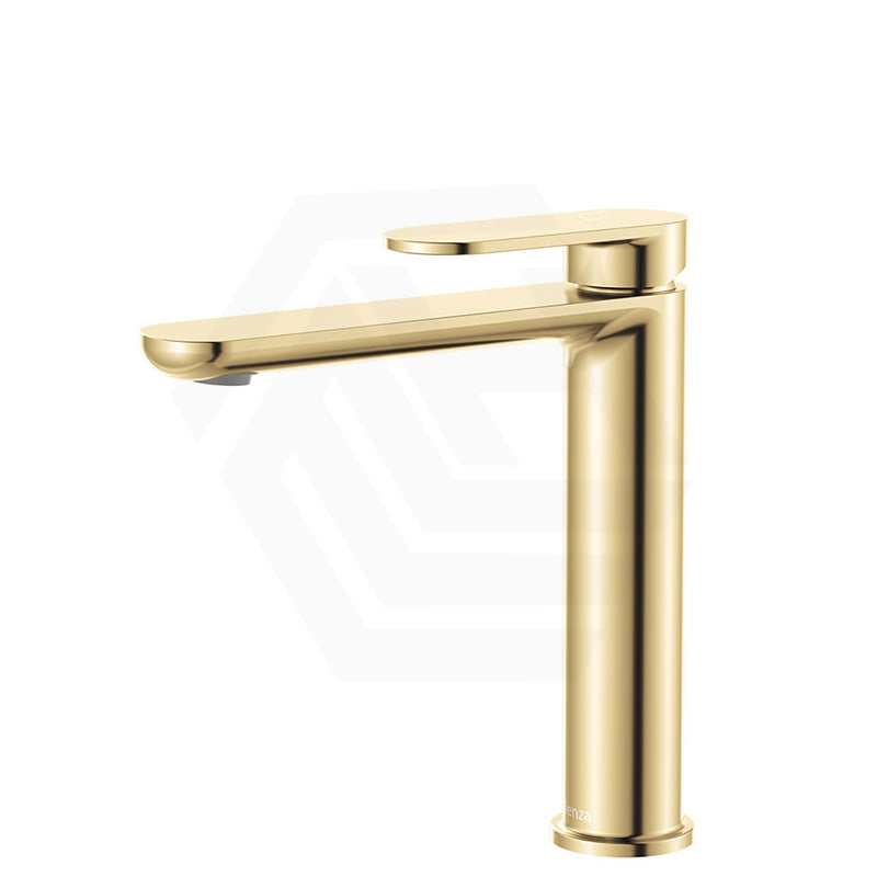 Fienza Empire Slim Lead Free Brass Medium Basin Mixer Tap Cold Start Variant Colour Available