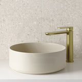 Fienza Empire Slim Lead Free Brass Medium Basin Mixer Tap Cold Start Variant Colour Available