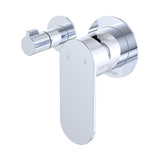 Fienza Empire Slim Horizontal Wall Diverter Mixer with Small Round Plates Variant Colour Available
