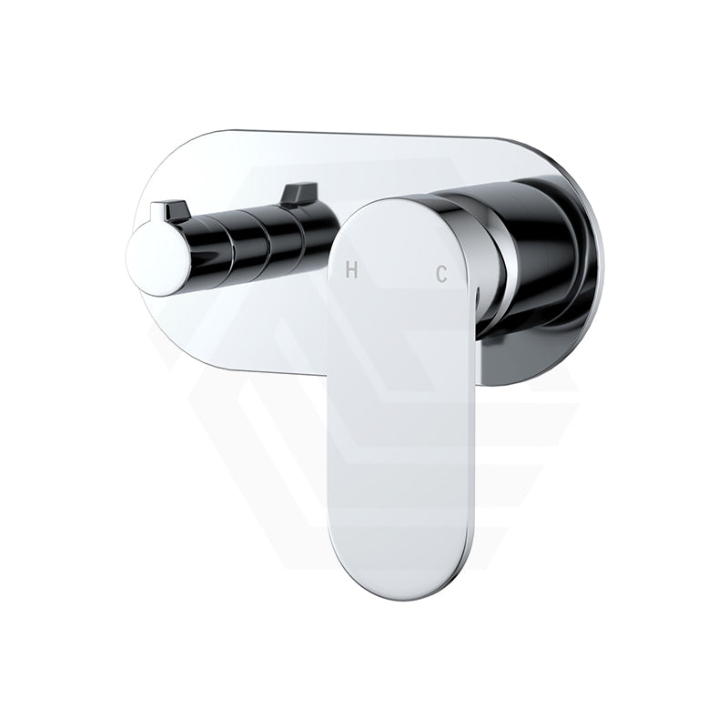 Fienza Empire Slim Horizontal Wall Diverter Mixer with Large Oval Plate Variant Colour Available