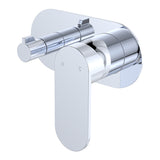 Fienza Chrome Empire Slim Horizontal Wall Diverter Mixer with Large Oval Plate 