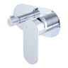 Fienza Chrome Empire Slim Horizontal Wall Diverter Mixer with Large Oval Plate 