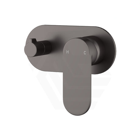 Fienza Empire Slim Horizontal Wall Diverter Mixer with Large Oval Plate Variant Colour Available