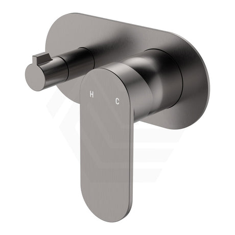 Fienza Empire Slim Horizontal Wall Diverter Mixer with Large Oval Plate Variant Colour Available