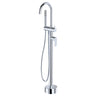 Fienza Empire Slim Floor Mounted Bath Mixer With Hand Shower Variant Colour Available