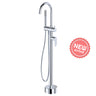 Fienza Empire Slim Floor Mounted Bath Mixer With Hand Shower Variant Colour Available