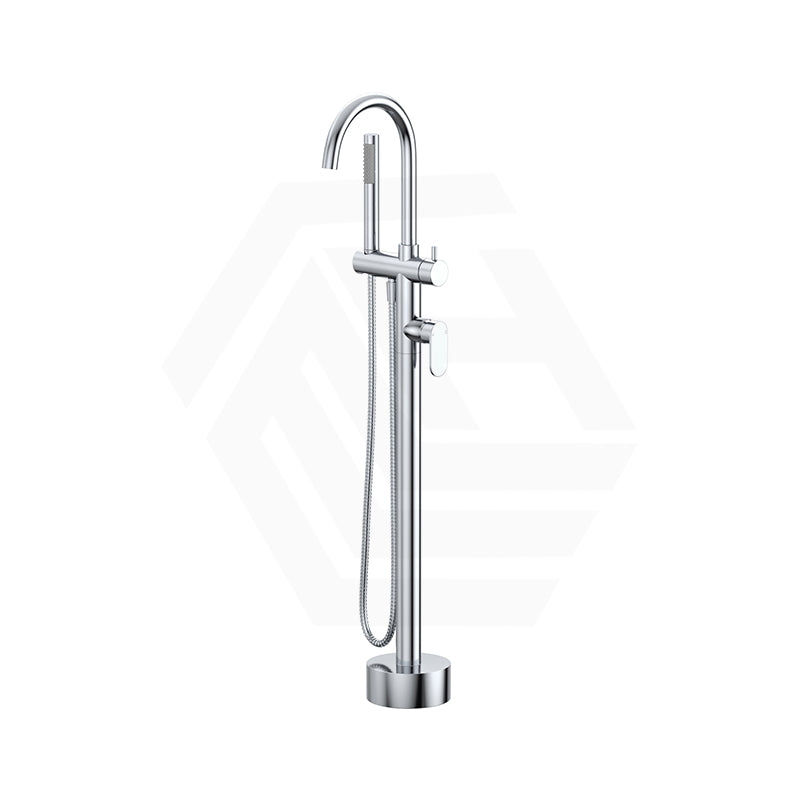 Fienza Empire Slim Floor Mounted Bath Mixer With Hand Shower Variant Colour Available