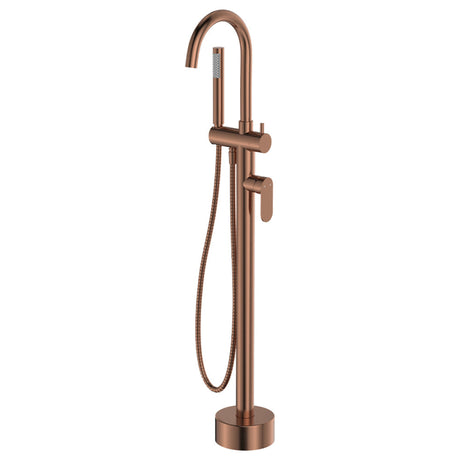 Fienza Empire Slim Floor Mounted Bath Mixer With Hand Shower Variant Colour Available