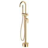 Fienza Empire Slim Floor Mounted Bath Mixer With Hand Shower Variant Colour Available