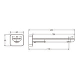 180/220mm Fienza Empire Slim Basin/Bath Outlet Square Plate Variant Colour Available