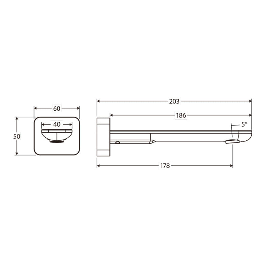 180/220mm Fienza Empire Slim Basin/Bath Outlet Square Plate Variant Colour Available