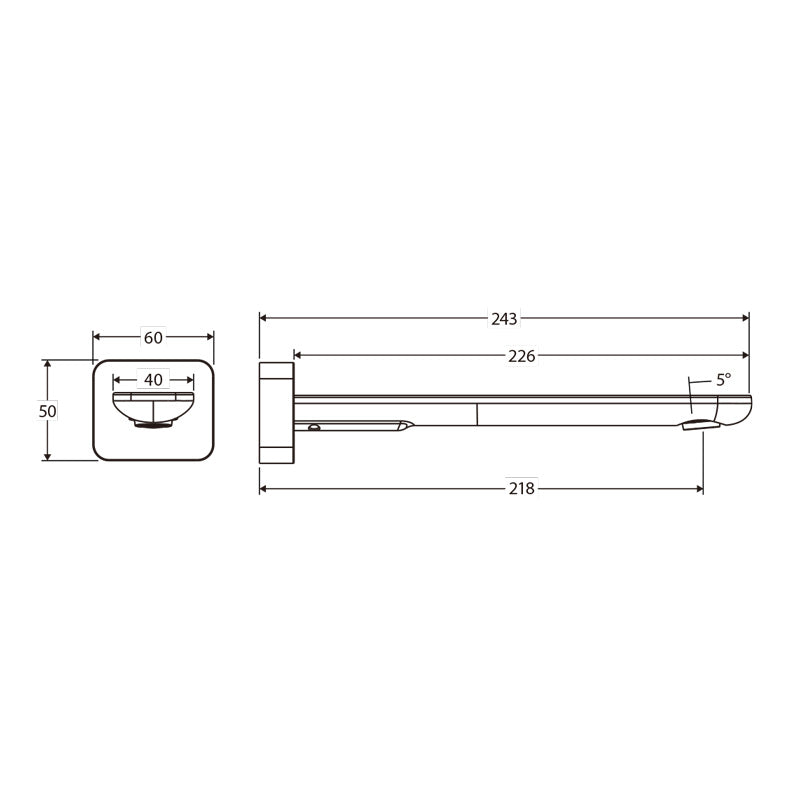 180/220mm Fienza Empire Slim Basin/Bath Outlet Square Plate Variant Colour Available
