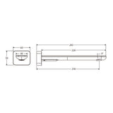 180/220mm Fienza Empire Slim Basin/Bath Outlet Square Plate Variant Colour Available