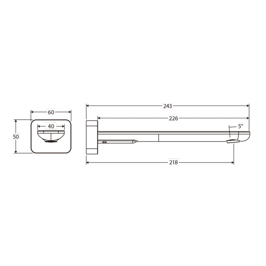 180/220mm Fienza Empire Slim Basin/Bath Outlet Square Plate Variant Colour Available