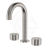 Fienza Kaya Round Basin Tap Set Hob Mounted Brushed Nickel
