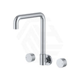 Fienza Kaya Squareline Wall Mounted Tap Set Swivel Outlet Variant Colour Available