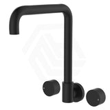 Fienza Kaya Squareline Wall Mounted Tap Set Swivel Outlet Variant Colour Available