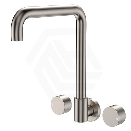 Fienza Kaya Squareline Wall Mounted Tap Set Swivel Outlet Variant Colour Available
